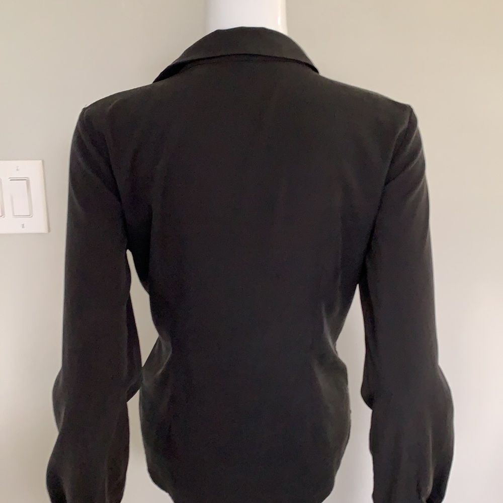 Theory Silk Black Button Down Blouse - image 7